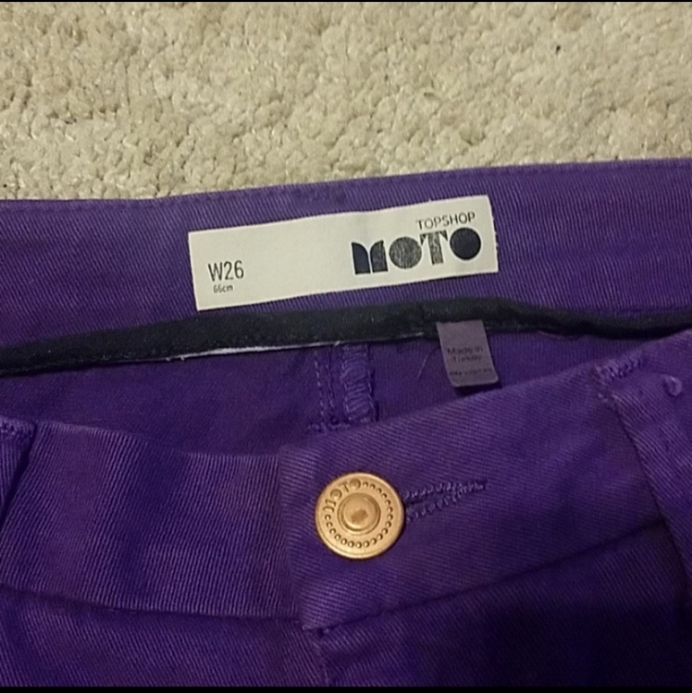 Women's Topshop Cuffed Moto Jeans - Size 26